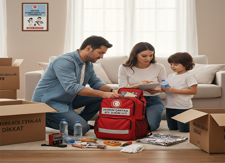 Taşıma işlemi ve paketlenmiş ev eşyaları